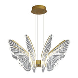 Modern Butterfly LED Pendant Chandelier Gold Dimmable Lighting with Remote for Dining and Living Rooms