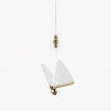 Modern Butterfly LED Pendant Light with Transparent Acrylic Wings and Adjustable Hanging Height