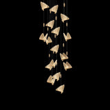 Modern Butterfly LED Pendant Light with Transparent Acrylic Wings and Adjustable Hanging Height