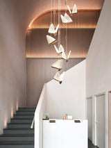 Modern Butterfly LED Pendant Light with Transparent Acrylic Wings and Adjustable Hanging Height