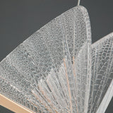 Modern Butterfly LED Pendant Light with Transparent Acrylic Wings and Adjustable Hanging Height