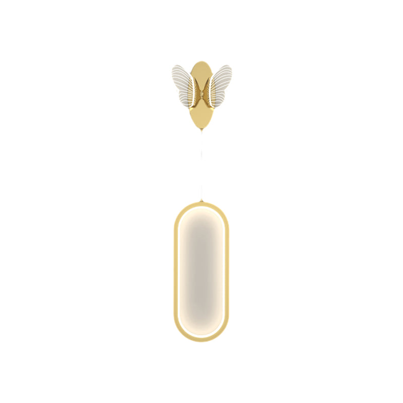 Modern Butterfly LED Wall Sconce with 3 Color Dimming for Bedroom and Living Room in Gold or Black