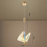 Modern Butterfly Pendant Light LED Acrylic Hanging Ceiling Lamp for Bedroom and Living Room