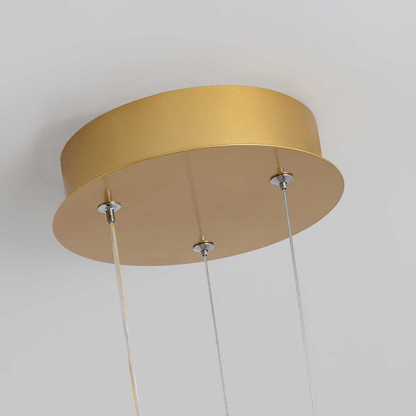 Modern Butterfly Phalaenopsis LED Chandelier Gold Acrylic Pendant Light for Living Room