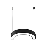 Modern C Shape LED Profile Pendant Light Curved Half Circle Architectural Hanging Fixture for Office