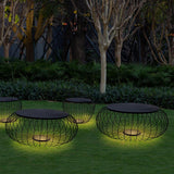Modern Cage Style Outdoor LED Stool Lamp Waterproof Landscape Lighting for Garden and Villa