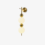 Modern Candied Haws String LED Wall Sconce with Opal Acrylic Shade and Gold Metal Frame
