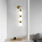 Modern Candied Haws String LED Wall Sconce with Opal Acrylic Shade and Gold Metal Frame