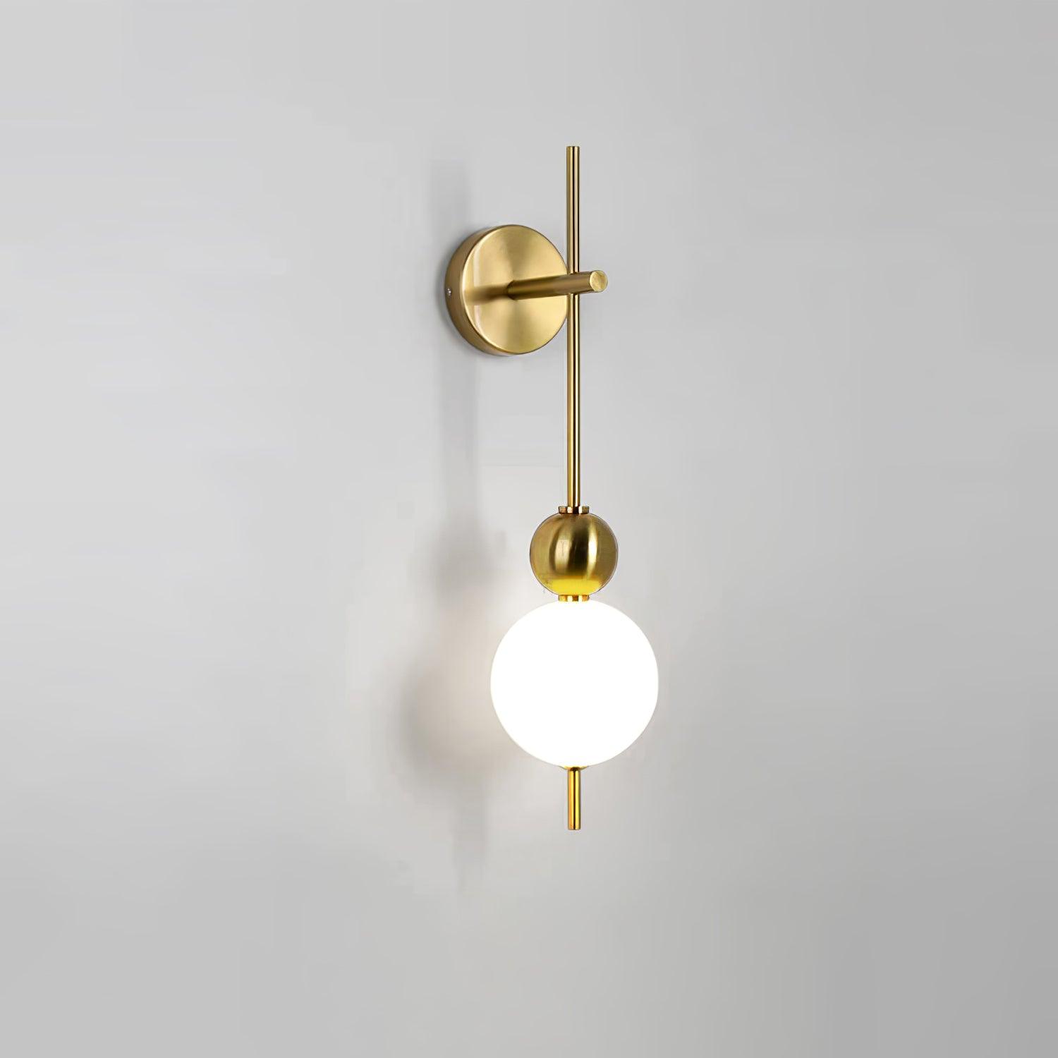 Modern Candied Haws String LED Wall Sconce with Opal Acrylic Shade and Gold Metal Frame
