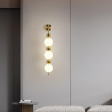 Modern Candied Haws String LED Wall Sconce with Opal Acrylic Shade and Gold Metal Frame
