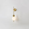 Modern Candied Haws String LED Wall Sconce with Opal Acrylic Shade and Gold Metal Frame