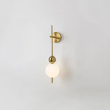 Modern Candied Haws String LED Wall Sconce with Opal Acrylic Shade and Gold Metal Frame