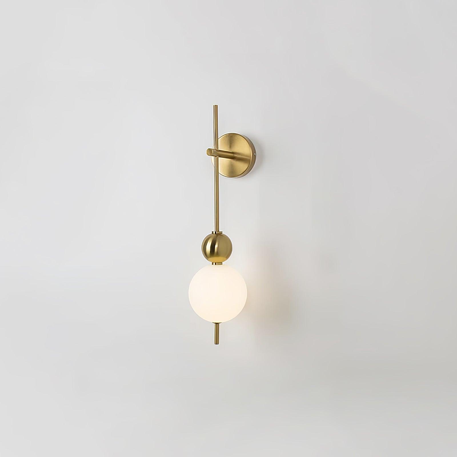 Modern Candied Haws String LED Wall Sconce with Opal Acrylic Shade and Gold Metal Frame