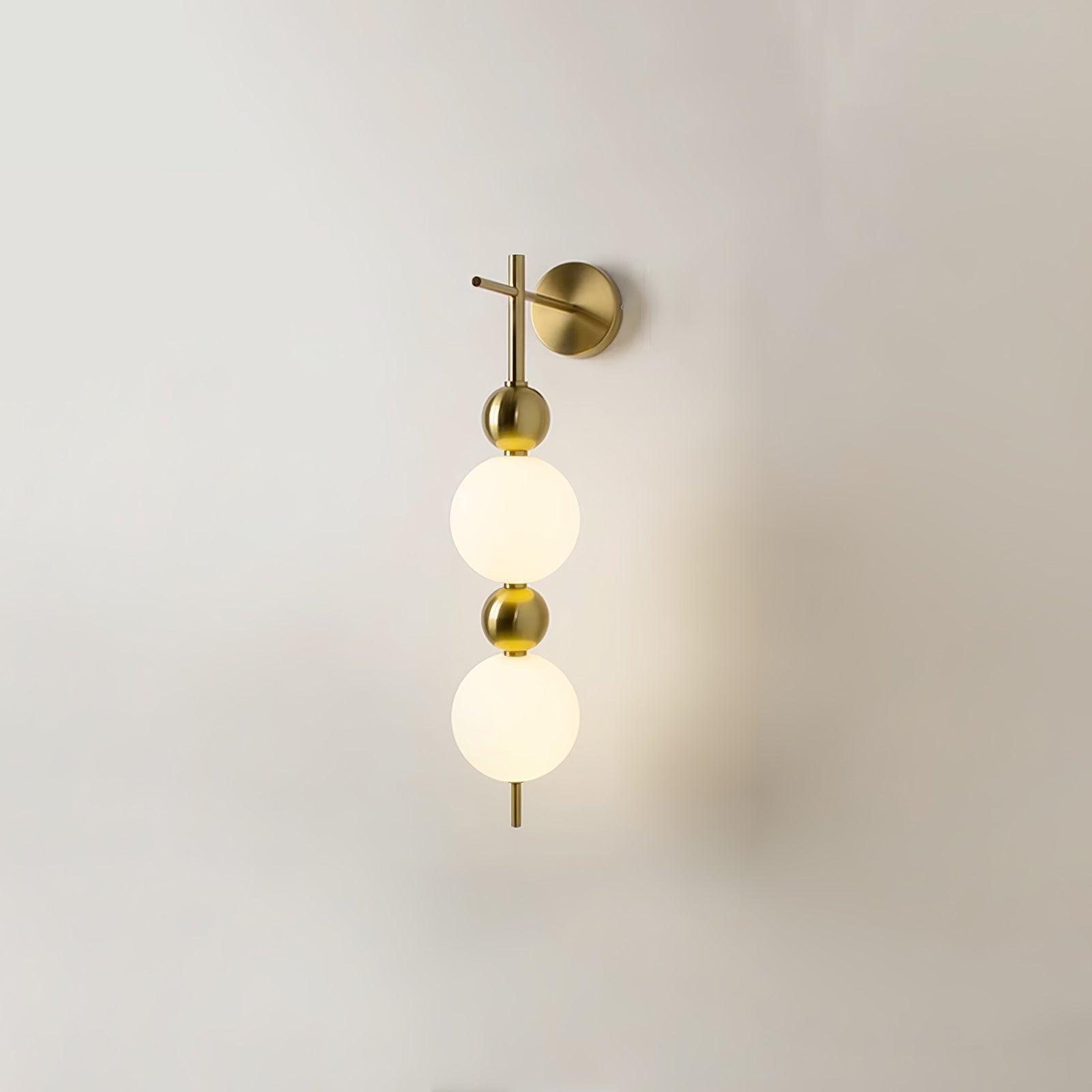 Modern Candied Haws String LED Wall Sconce with Opal Acrylic Shade and Gold Metal Frame