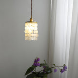 Modern Capiz Shell Pendant Light Coastal Seashell Hanging Chandelier for Bedroom and Dining Room
