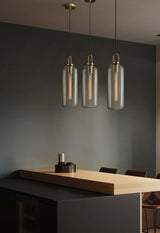 Modern Capsule and Sphere Glass Pendant Swag Light Fixture for Indoor Ceiling Decor