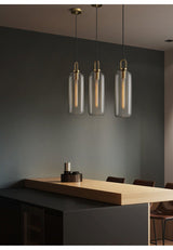 Modern Capsule and Sphere Glass Pendant Swag Light Fixture for Indoor Ceiling Decor