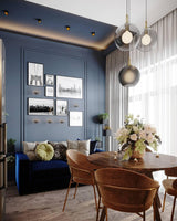Modern Capsule and Sphere Glass Pendant Swag Light Fixture for Indoor Ceiling Decor