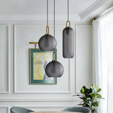 Modern Capsule and Sphere Glass Pendant Swag Light Fixture for Indoor Ceiling Decor