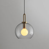 Modern Capsule and Sphere Glass Pendant Swag Light Fixture for Indoor Ceiling Decor