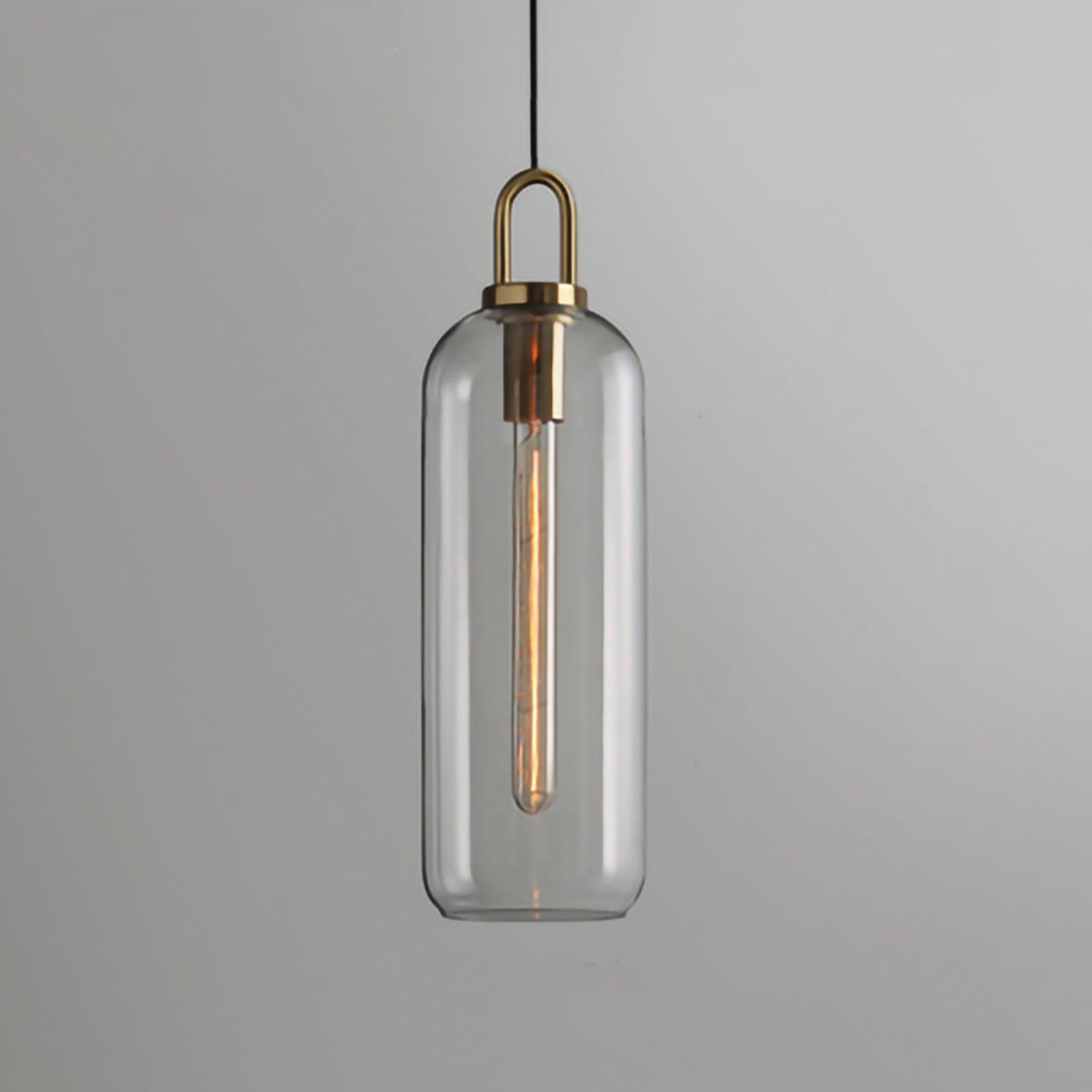 Modern Capsule and Sphere Glass Pendant Swag Light Fixture for Indoor Ceiling Decor