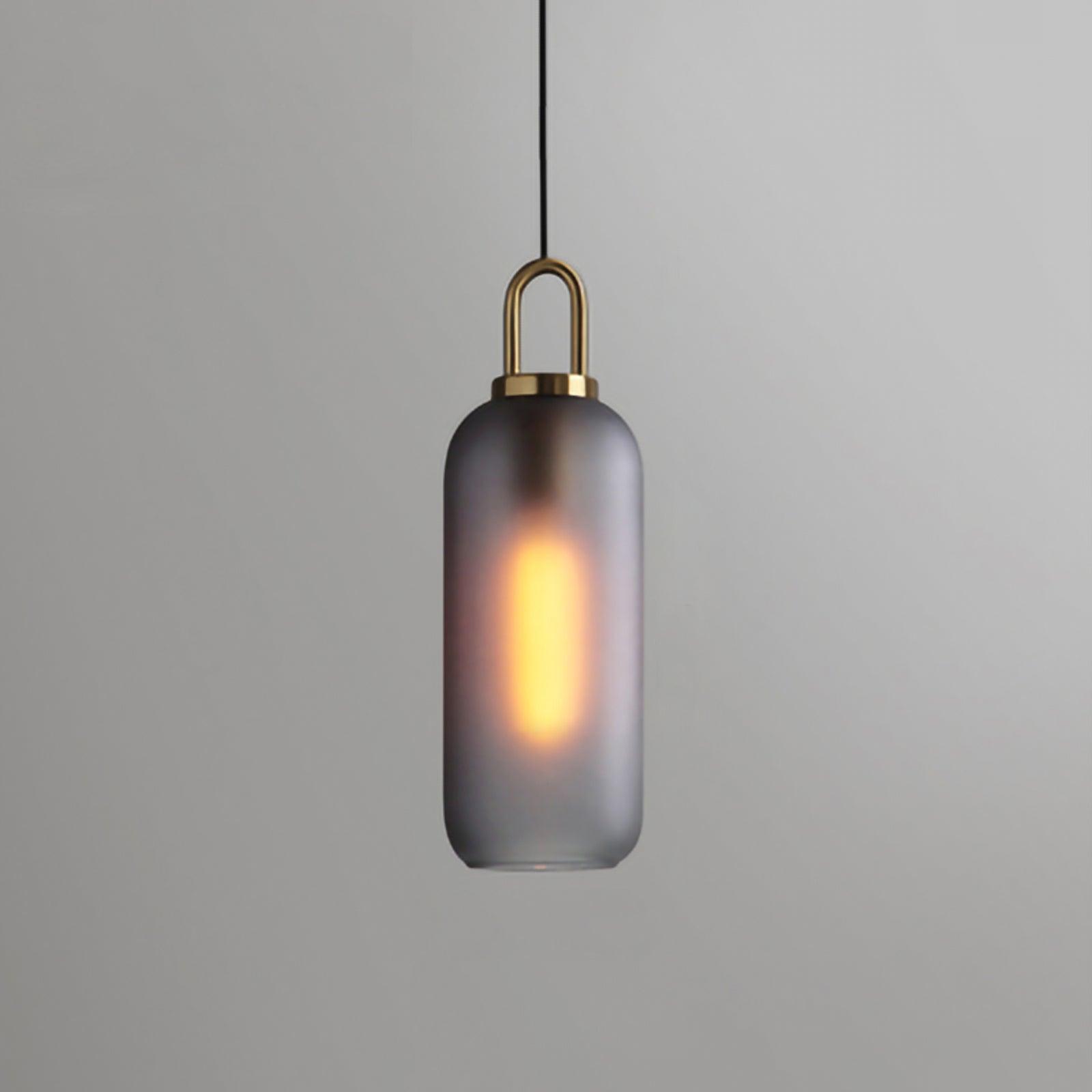 Modern Capsule and Sphere Glass Pendant Swag Light Fixture for Indoor Ceiling Decor