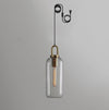 Modern Capsule and Sphere Glass Pendant Swag Light Fixture for Indoor Ceiling Decor