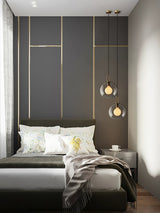 Modern Capsule and Sphere Glass Pendant Swag Light Fixture for Indoor Ceiling Decor