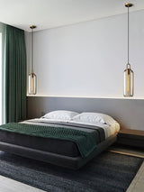 Modern Capsule and Sphere Glass Pendant Swag Light Fixture for Indoor Ceiling Decor