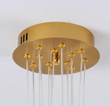 Modern Celestial Glass Sphere Chandelier Lunar Inspired Droplight for Dining Area
