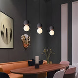 Modern Cement LED Round Wall Sconce and Nordic Pendant Hanging Light for Indoor Decor