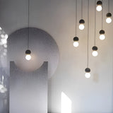 Modern Cement LED Round Wall Sconce and Nordic Pendant Hanging Light for Indoor Decor