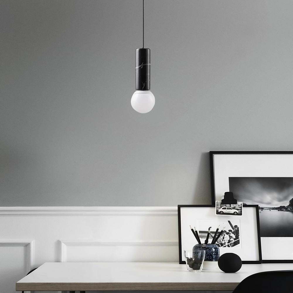 Modern Ceramic and Metal Cylindrical LED Pendant Light for Kitchen Island Hanging Lamp