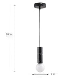 Modern Ceramic and Metal Cylindrical LED Pendant Light for Kitchen Island Hanging Lamp