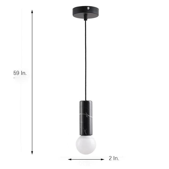 Modern Ceramic and Metal Cylindrical LED Pendant Light for Kitchen Island Hanging Lamp