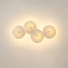 Modern Ceramic Lotus Petal Wall Lamp Gold Floral Decorative Sconce for Living Room