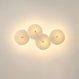Modern Ceramic Lotus Petal Wall Lamp Gold Floral Decorative Sconce for Living Room