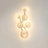 Modern Ceramic Lotus Petal Wall Lamp Gold Floral Decorative Sconce for Living Room