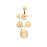 Modern Ceramic Lotus Petal Wall Lamp Gold Floral Decorative Sconce for Living Room