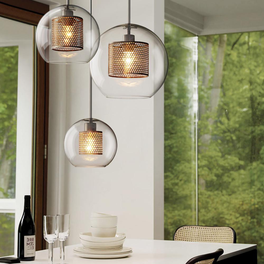Modern Chiswick Glass Pendant Lamp for Kitchen Island and Living Room Lighting