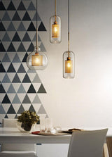 Modern Chiswick Glass Pendant Lamp for Kitchen Island and Living Room Lighting