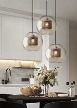 Modern Chiswick Glass Pendant Lamp for Kitchen Island and Living Room Lighting