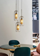 Modern Chiswick Glass Pendant Lamp for Kitchen Island and Living Room Lighting