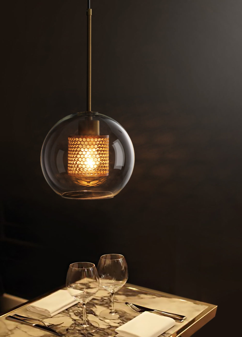 Modern Chiswick Glass Pendant Lamp for Kitchen Island and Living Room Lighting