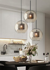 Modern Chiswick Glass Pendant Lamp for Kitchen Island and Living Room Lighting