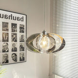 Modern Chrome Abstract Stainless Steel Pendant Light with Fishing Line Design