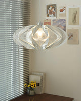 Modern Chrome Abstract Stainless Steel Pendant Light with Fishing Line Design