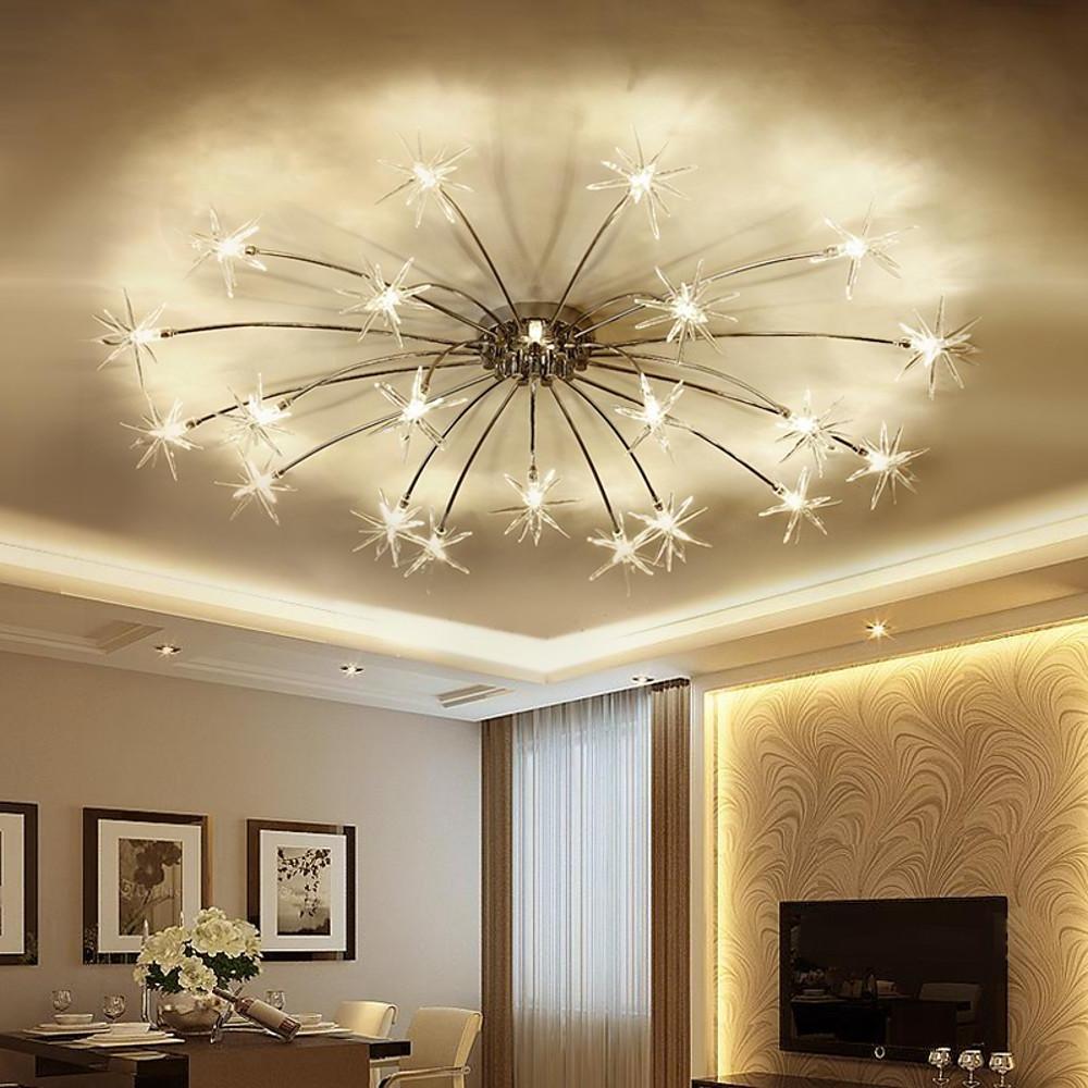 Modern Chrome Firework Galaxy Mini Chandelier with 10 LED Lights for Luxury Home Decor