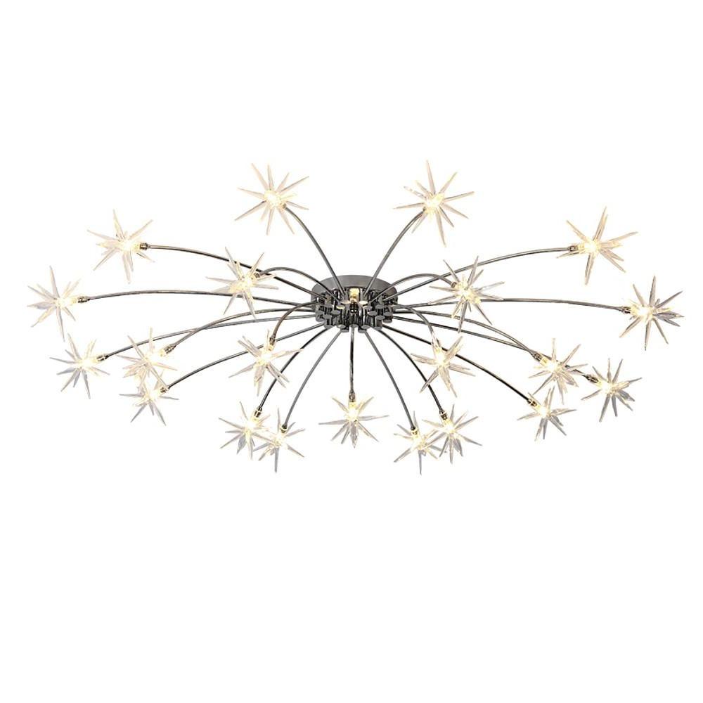 Modern Chrome Firework Galaxy Mini Chandelier with 10 LED Lights for Luxury Home Decor
