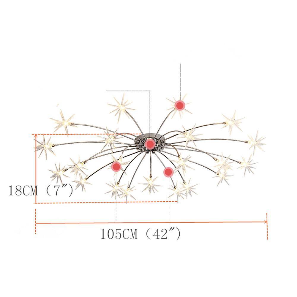 Modern Chrome Firework Galaxy Mini Chandelier with 10 LED Lights for Luxury Home Decor